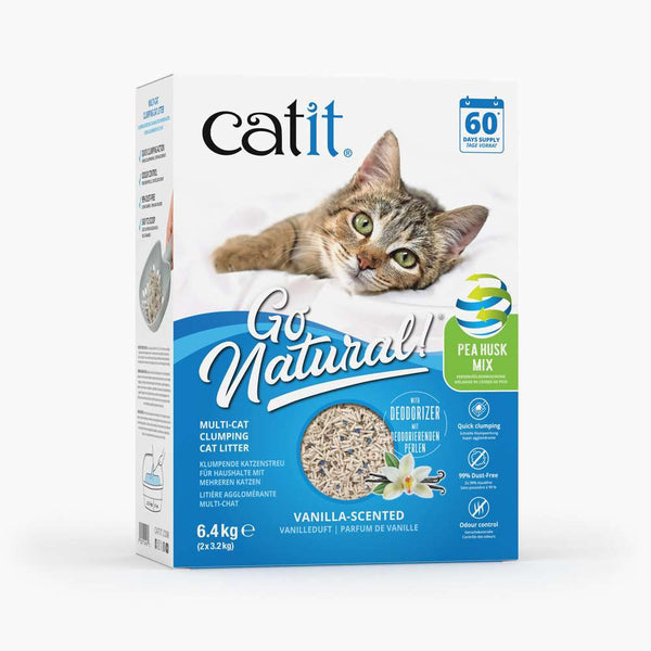 Catit Go Natural - Pea Husk With Bentonite Clay Cat Litter - Vanilla