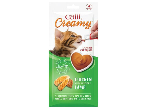 Catit Creamy Lickable Cat Treat - Chicken & Lamb 4PK