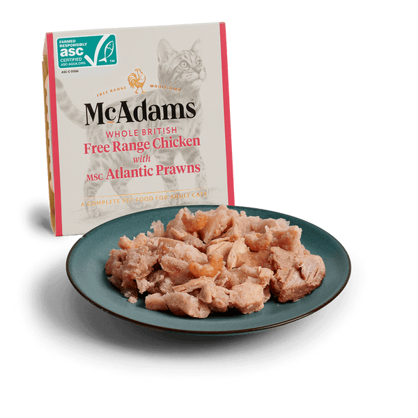 McAdams - Wet Food Free Range Chicken  with Atlantic Prawns  100g