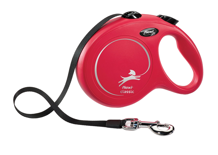 Flexi New Classic Large Tape 5m retractable dog leash in red